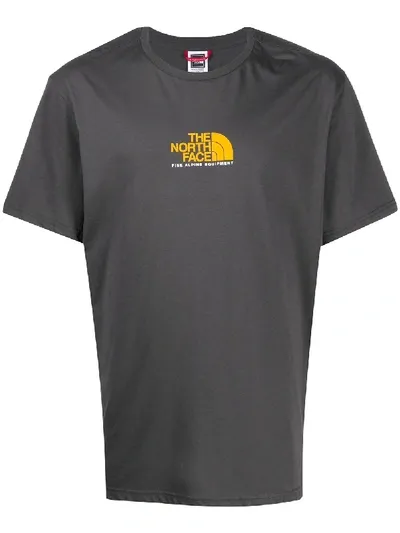 The North Face Logo-print Crew Neck T-shirt In Grey