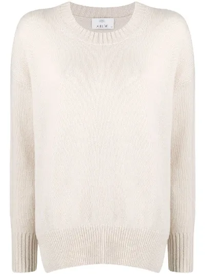 Allude Cashmere Long-sleeve Jumper In Neutrals