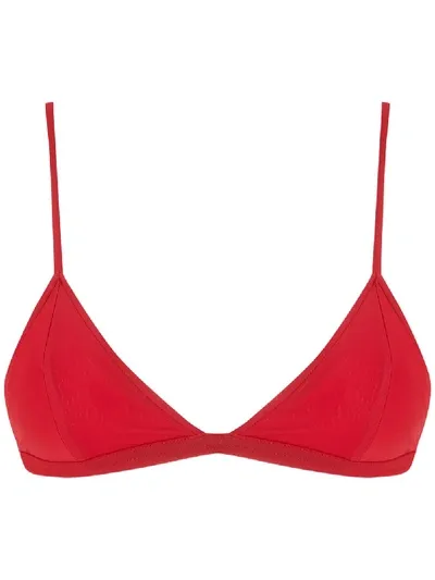 Haight Thin Straps Bikini Top In Red