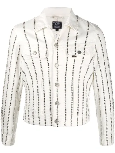 Stefan Cooke Stud Embroidered Fitted Jacket In White