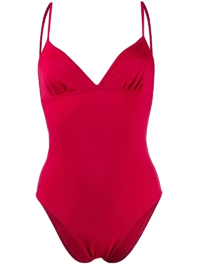 Sian Swimwear Caitlin Triangle-top Swimsuit In Red