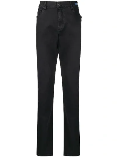 Paul & Shark Mid-rise Straight Leg Jeans In Black