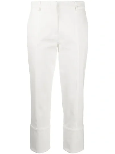 Emilio Pucci Belted Cropped Trousers In White