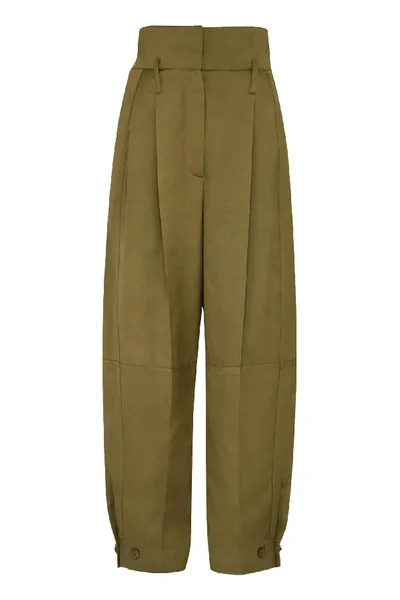 Givenchy High-waisted Military Trousers In Brown