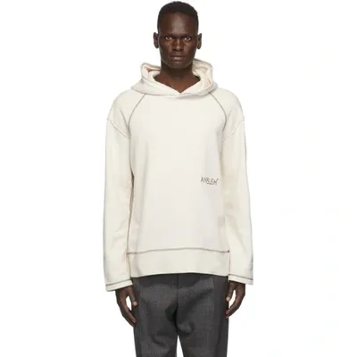 Ambush Contrast-stitch Logo-print Hoodie In White