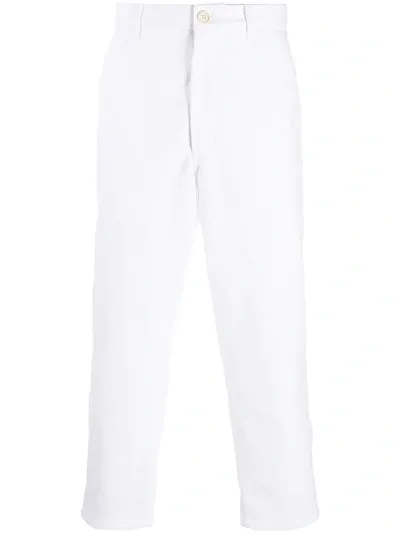 Comme Des Garçons Shirt Slim-fit Chino Trousers In White