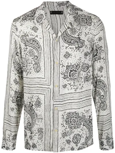 Allsaints Ventura Long-sleeved Shirt In White