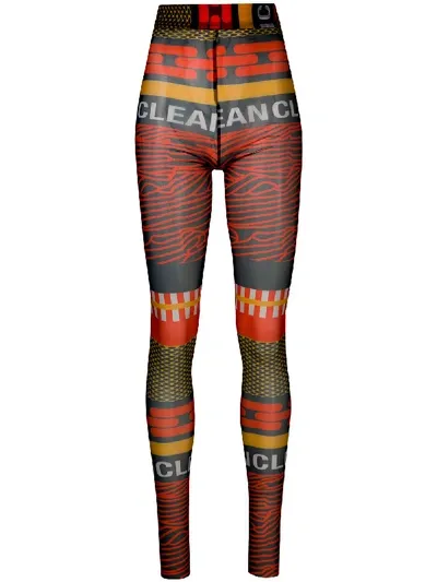 Henrik Vibskov Printed Leggings In Orange