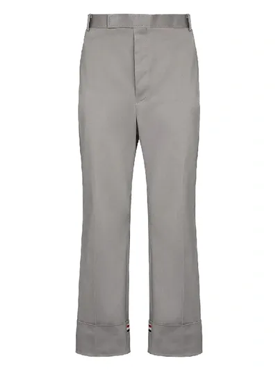 Thom Browne Straight-leg Tailored Trousers In Grey