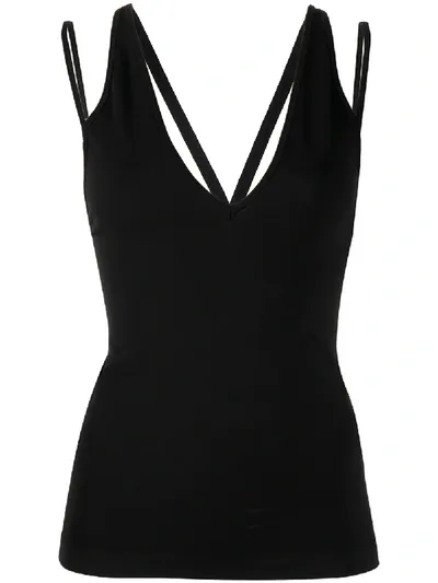 Helmut Lang Strappy Vest Top In Black