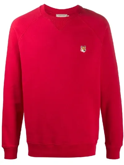 Maison Kitsuné Fox Patch Sweatshirt In Red