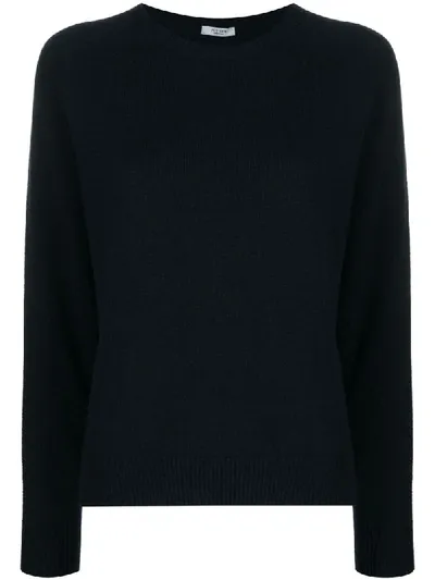 Peserico Crew-neck Cashmere Jumper In Blue