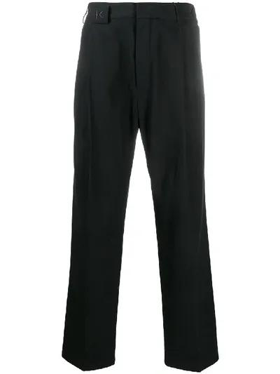 Kenzo Straight-leg Tailored Trousers In Black