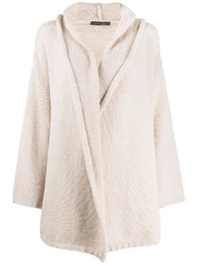 Incentive! Cashmere Hooded Cashmere Cardigan In Neutrals