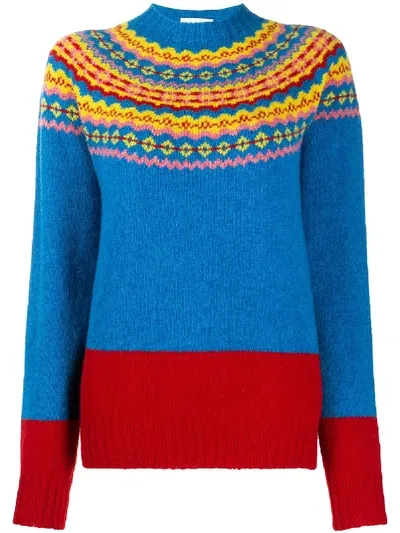 Molly Goddard Fair Ilse Knit Jumper In Blue