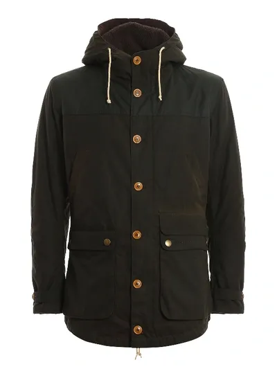 Barbour Hereford Single-breasted Coat In Dark Green