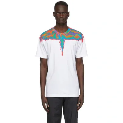 Marcelo Burlon County Of Milan Kids' White Psychedelic Wings T-shirt