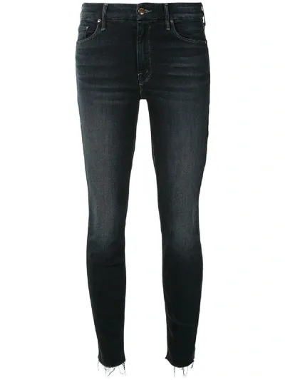 Mother Mid-rise Skinny Jeans In Blue