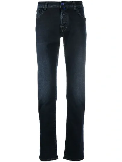 Jacob Cohen Stonewashed Slim-fit Jeans In Blue