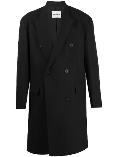 Ambush Oversized Double-breasted Coat In Black