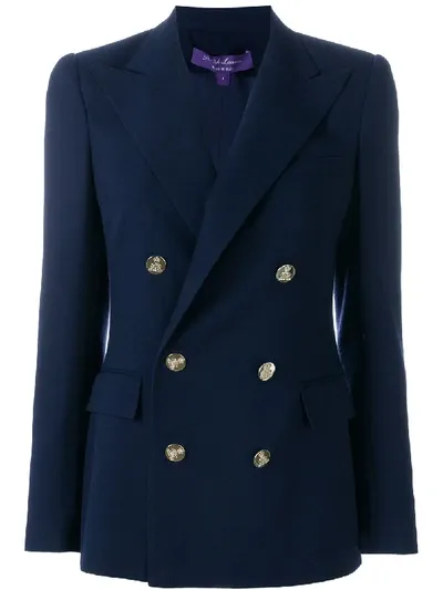 Ralph Lauren Double Breasted Cashmere Camden Jacket In Park Avenue Navy