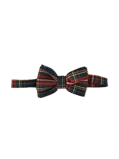 Dolce & Gabbana Kids' Tartan Bow Tie In Red