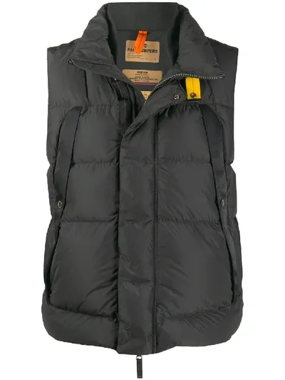 Parajumpers Padded Funnel-neck Gilet In Black