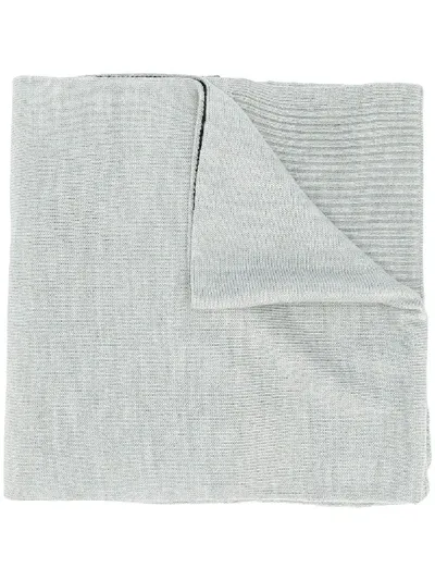 Diesel Kids' Intarsia Knit Logo Scarf In Grey