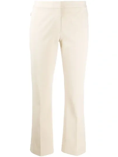 Theory Flared Capri-trousers In Neutrals