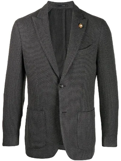 Lardini Single Breasted Blazer In Grey