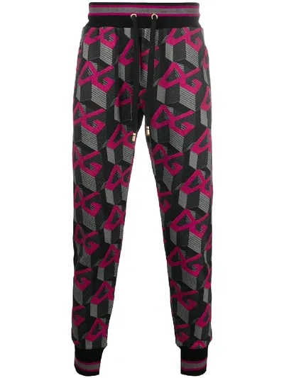 Dolce & Gabbana Logo-print Casual Trousers In Pink