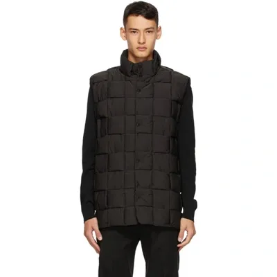 Bottega Veneta Intrecciato Weave Down Vest In Brown