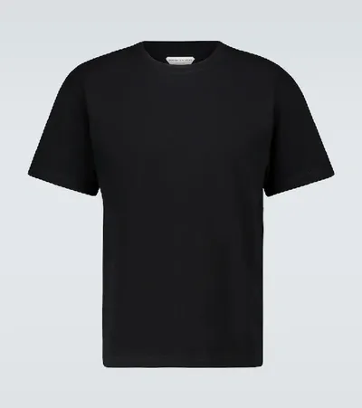 Bottega Veneta Round-neck Cotton T-shirt In Black