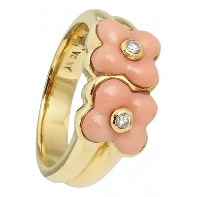 Pre-owned Van Cleef & Arpels Fleurs Yellow Gold Ring In Multicolour