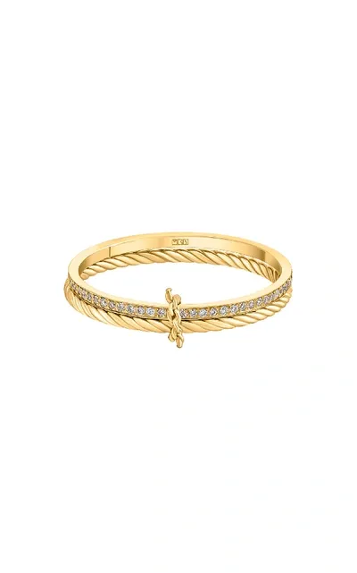 Mks Jewellery Keepsakes Tied Together 18k Yellow Gold Diamond Ring Siz