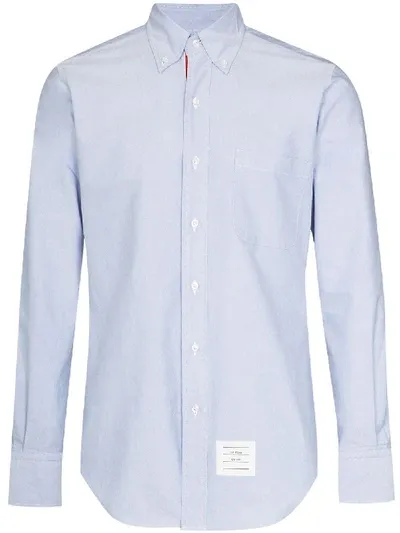 Thom Browne Classic Button-down Long-sleeve Dress Shirt In Blue