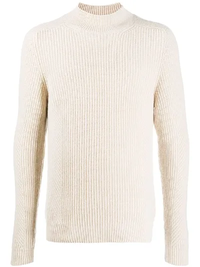 Iris Von Arnim Mock Neck Jumper In Neutrals