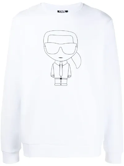 Karl Lagerfeld Karl-print Sweatshirt In White