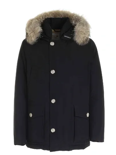 Woolrich Artic Anorak Down Jacket In Black