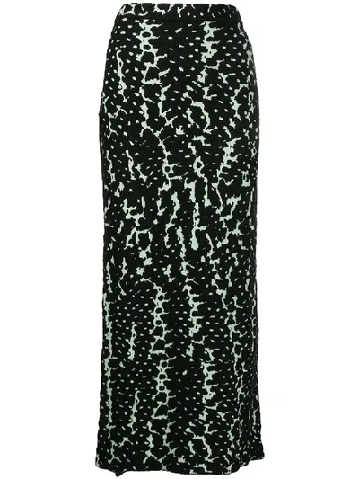 Christian Wijnants Snake-intarsia Skirt In Black