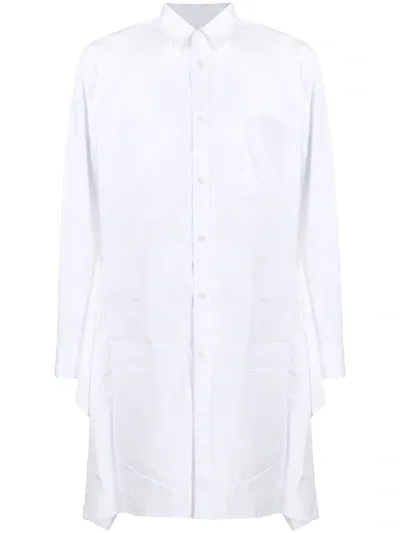 Comme Des Garçons Shirt Deconstructed Oversize Shirt In White