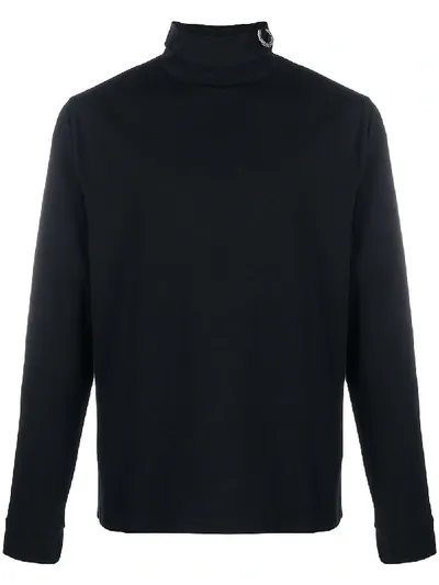 Fred Perry Roll-neck Jumper In Black