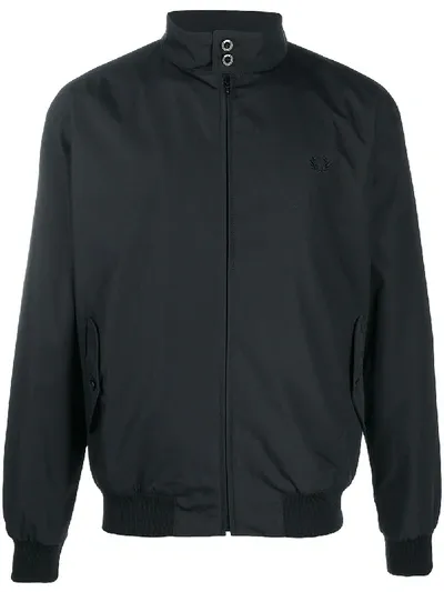 Fred Perry Zipped Lightweight Jacket In Black