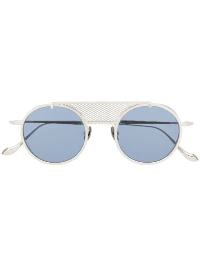 Matsuda Aviator-style Silver-tone Metal Sunglasses In Palladium White