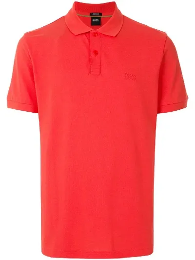 Hugo Boss Poloshirt Mit Logo In Red