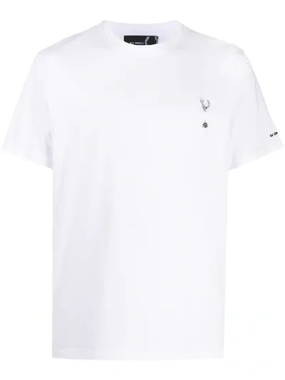 Fred Perry Logo Pin Crewneck T-shirt In White