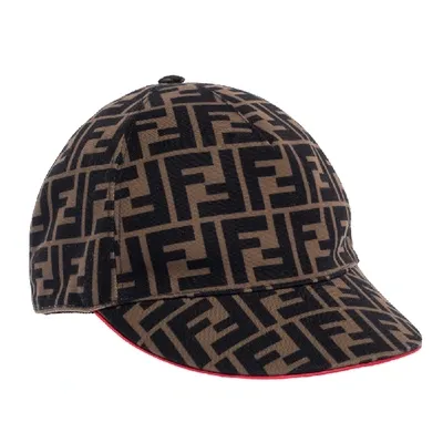 Pre-owned Fendi Rama Baseball Cap In Brown