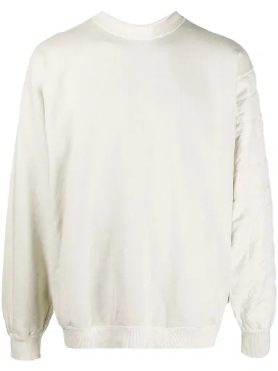 Ambush Quilted Crew Neck Sweatshirt In Neutrals