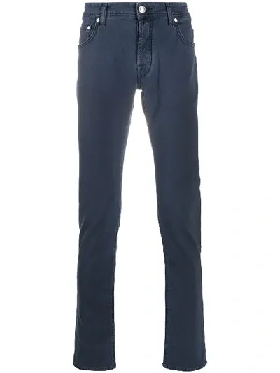 Jacob Cohen Five-pocket Slim-fit Trousers In Blue