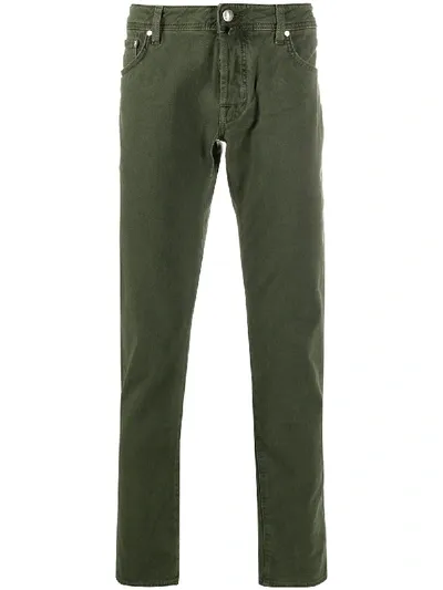 Jacob Cohen Five-pocket Slim-fit Jeans In Green